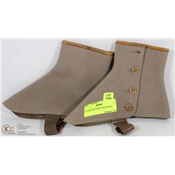 ANTIQUE MILITARY BOOT SPATS