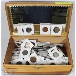 JEWELLERY BOX FULL OF COINS
