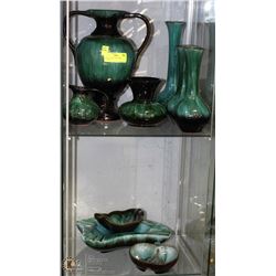 FLAT OF 9 BLUE MOUNTAIN POTTERY