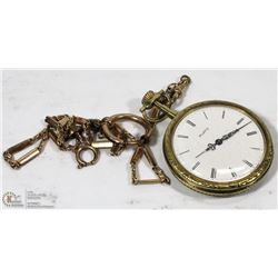 VINTAGE PLATO POCKET WATCH WITH ENAMEL PICTURE