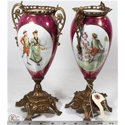 2 VINTAGE URNS
