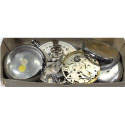 SMALL FLAT W/ POCKET WATCH & STOP WATCH PARTS