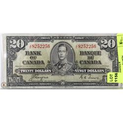 1937 CANADIAN $20 BILL