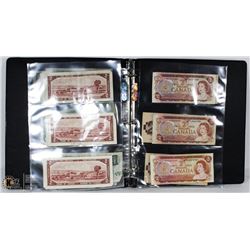 BINDER WITH 7 PAGES OF A PAPER MONEY COLLECTION