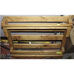 WOODEN WALL HANGING WINE RACK