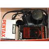 Image 1 : VINTAGE PENTAX CAMERA W/ NEW FLASH AND VIVITAR