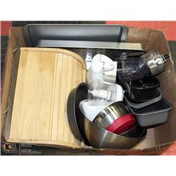 BAKING BOX W/BAKING PANS, CAN OPENER,