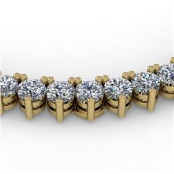 25 CTW Solitaire VS/SI Diamond Necklace 18K Yellow Gold - REF-2250T2X - 36115