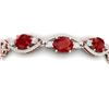 Image 1 : 22.15 CTW Royalty Ruby & VS Diamond Bracelet 18K Rose Gold - REF-418W2H - 38962
