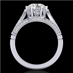 2.2 CTW VS/SI Diamond Art Deco Ring 18K White Gold - REF-725R5K - 37238