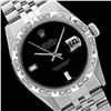 Image 1 : Rolex Men's Stainless Steel, QuickSet, Diam Dial with Pyrimid Diam Bezel  - REF-441M8H