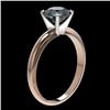 Image 4 : 1.50 CTW Certified Intense Blue SI Diamond Solitaire Engagement Ring 10K Rose Gold - REF-240M2F - 32