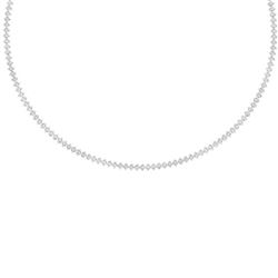 10 CTW Certified SI/I Diamond 2 Prong Necklace 18K Rose Gold - REF-446R6K - 40026