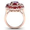 Image 4 : 8.05 CTW Royalty Designer Ruby & VS Diamond Ring 18K Rose Gold - REF-143T6X - 39241