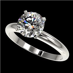 2 CTW Certified H-SI/I Quality Diamond Solitaire Engagement Ring 10K White Gold - REF-564T9X - 32932