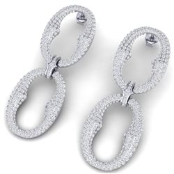 7 CTW Certified VS/SI Diamond Earrings 18K White Gold - REF-436T4X - 40064