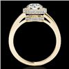 Image 2 : 1.55 CTW H-SI/I Certified Diamond Solitaire Halo Ring 10K Yellow Gold - REF-180M2F - 34276