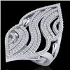 2 CTW Micro Pave VS/SI Diamond Certified Designer Ring 14K White Gold - REF-160F9M - 20869
