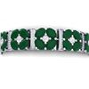 39.78 CTW Royalty Emerald & VS Diamond Bracelet 18K White Gold - REF-636T4X - 39012