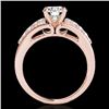 Image 2 : 1.4 CTW H-SI/I Certified Diamond Solitaire Ring 10K Rose Gold - REF-160W2H - 34997