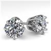 Image 1 : 4 CTW VS/SI Diamond Stud Solitaire Earrings 18K White Gold - REF-1936X4T - 35706