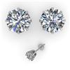 Image 2 : 4 CTW VS/SI Diamond Stud Solitaire Earrings 18K White Gold - REF-1936X4T - 35706