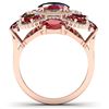 Image 4 : 9.86 CTW Royalty Designer Ruby & VS Diamond Ring 18K Rose Gold - REF-218X2T - 39295