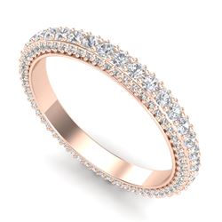 2.10 CTW VS/SI Diamond Art Deco Eternity Eternity Ring 18K Rose Gold - REF-161W8H - 37212