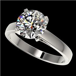 2.55 CTW Certified H-SI/I Quality Diamond Solitaire Engagement Ring 10K White Gold - REF-883F6M - 36