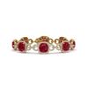Image 1 : 25 CTW Ruby & VS/SI Diamond Certified Bracelet 14K Yellow Gold - REF-457Y3N - 23029