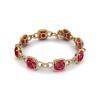 Image 2 : 25 CTW Ruby & VS/SI Diamond Certified Bracelet 14K Yellow Gold - REF-457Y3N - 23029