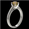 Image 4 : 1.25 CTW Certified Intense Yellow SI Diamond Solitaire Ring 10K White Gold - REF-231T8X - 33008