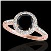 2 CTW Certified Vs Black Diamond Solitaire Halo Ring 10K Rose Gold - REF-89Y3N - 33494