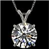2.53 CTW Certified H-SI/I Quality Diamond Solitaire Necklace 10K White Gold - REF-844W2H - 36818