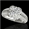 1.5 CTW H-SI/I Certified Diamond Solitaire Halo Ring 10K White Gold - REF-180Y2N - 34256
