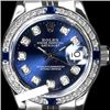 Rolex Ladies Stainless Steel, Diam Dial & Diam/Sapphire Bezel, Saph Crystal - REF-355W6K