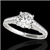 1.35 CTW H-SI/I Certified Diamond Solitaire Ring 10K White Gold - REF-156F4M - 34907