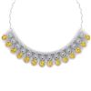 53.57 CTW Royalty Canary Citrine & VS Diamond Necklace 18K White Gold - REF-927X3T - 39075