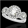 1.75 CTW H-SI/I Certified Diamond Solitaire Halo Ring 10K White Gold - REF-180X2T - 33285