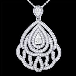 2 CTW Micro Pave VS/SI Diamond Certified Designernecklace 18K White Gold - REF-272K8R - 21264
