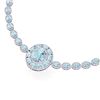 45.12 CTW Royalty Sky Topaz & VS Diamond Necklace 18K White Gold - REF-836F4M - 39285