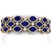 52.84 CTW Royalty Sapphire & VS Diamond Bracelet 18K Yellow Gold - REF-1145Y5N - 38894