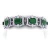 43.87 CTW Royalty Emerald & VS Diamond Bracelet 18K White Gold - REF-836N4Y - 38775