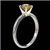 Image 4 : 1.01 CTW Certified Intense Yellow SI Diamond Solitaire Engagement Ring 10K White Gold - REF-136R4K -