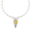 Image 1 : 23.02 CTW Royalty Canary Citrine & VS Diamond Necklace 18K Rose Gold - REF-800M2F - 39508