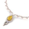 Image 2 : 23.02 CTW Royalty Canary Citrine & VS Diamond Necklace 18K Rose Gold - REF-800M2F - 39508