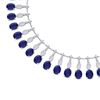65.62 CTW Royalty Sapphire & VS Diamond Necklace 18K White Gold - REF-1072T8X - 39126