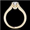 Image 2 : 1.5 CTW H-SI/I Certified Diamond Solitaire Ring 10K Yellow Gold - REF-174M5F - 34927