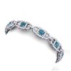9 CTW Si/I Fancy Blue And White Diamond Bracelet 18K White Gold - REF-680X5T - 40142