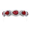 42.47 CTW Royalty Ruby & VS Diamond Bracelet 18K White Gold - REF-654M5F - 39558